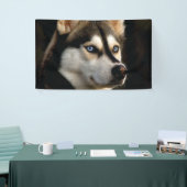 Mooi Husky Sierkussen Spandoek (Beurs)