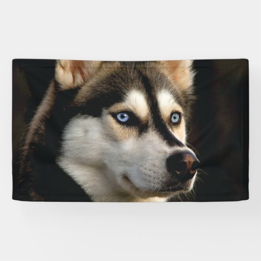 Mooi Husky Sierkussen Spandoek (Horizontaal)