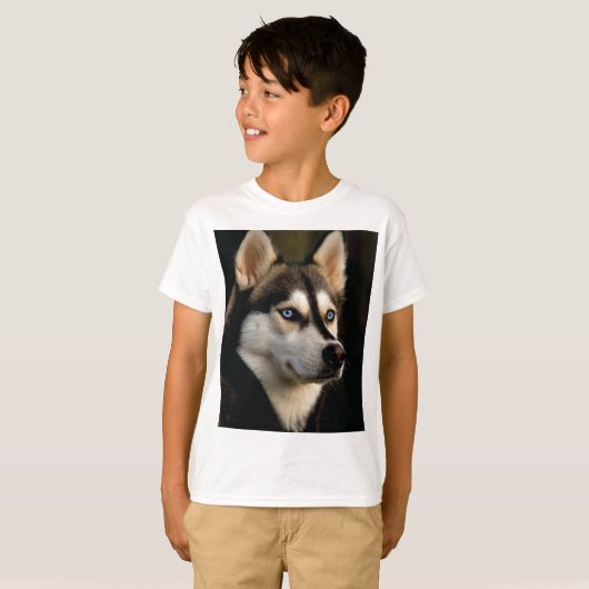 Mooi Husky Sierkussen T-shirt (Voorkant volledig)