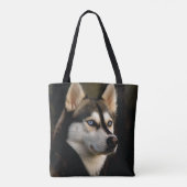 Mooi Husky Sierkussen Tote Bag (Achterkant)