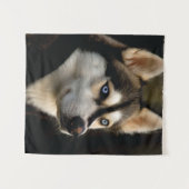 Mooi Husky Sierkussen Wandkleed (Voorkant (horizontaal))