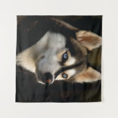 Mooi Husky Sierkussen Wandkleed (Voorkant (horizontaal))