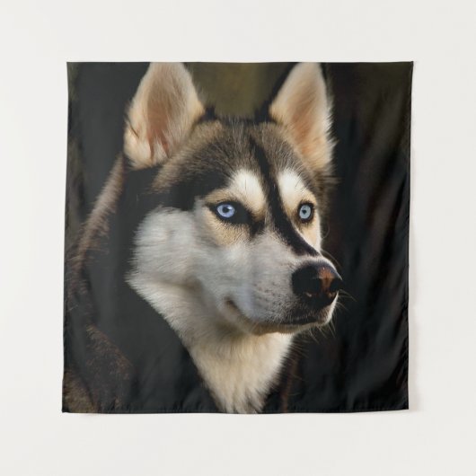 Mooi Husky Sierkussen Wandkleed (Voorkant)