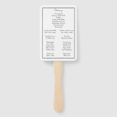 Mooi huwelijksprogramma handwaaier (Achterkant)