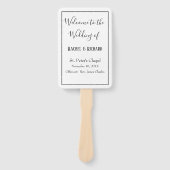 Mooi huwelijksprogramma handwaaier (Voorkant)