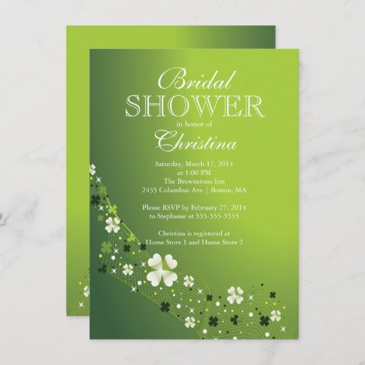 Mooi Iers Shamrock Vrijgezellenfeest Kaart (Voorkant / Achterkant)