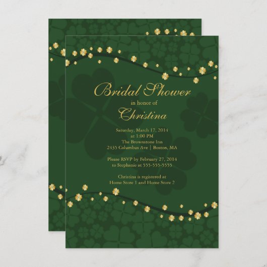 Mooi Iers Shamrock Vrijgezellenfeest Kaart (Voorkant / Achterkant)