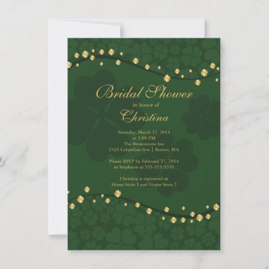 Mooi Iers Shamrock Vrijgezellenfeest Kaart (Voorkant)