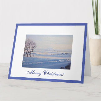 Mooi IJsland vrolijk kerstwinterlandschap Kaart
