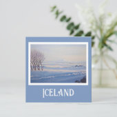 Mooi IJslands landschap beeldende kunst landschaps Feestdagenkaart (Staand voorkant)