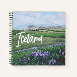 Mooi IJslands landschap olieverfschilderij beelden Notitieboek