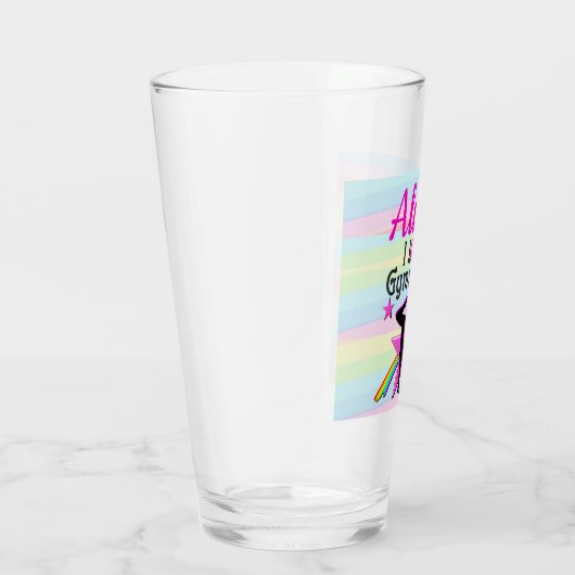 MOOI IK HOU VAN GYMNASTIEK DESIGN GLAS (Rechts)