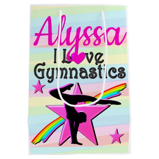 MOOI IK HOU VAN GYMNASTIEK DESIGN MEDIUM CADEAUZAKJE (Achterkant)