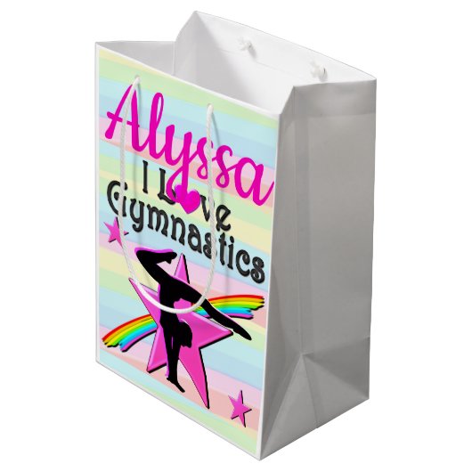 MOOI IK HOU VAN GYMNASTIEK DESIGN MEDIUM CADEAUZAKJE (Achterkant Gekanteld)