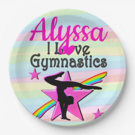 MOOI IK HOU VAN GYMNASTIEK DESIGN PAPIEREN BORDJE