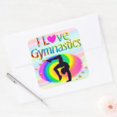 MOOI IK HOU VAN GYMNASTIEK REGENBOOG STICKERS (Envelop)
