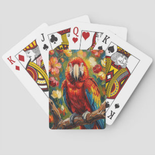 Mooi Impasto Ara Papegaai  Pokerkaarten