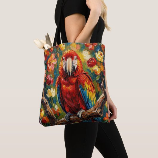 Mooi Impasto Ara Papegaai  Tote Bag (Dichtbij)