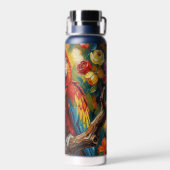 Mooi Impasto Ara Papegaai  Waterfles (Achterkant)