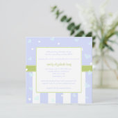 Mooi in Blue Little Hearts baby shower Kaart (Staand voorkant)