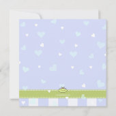 Mooi in Blue Little Hearts baby shower Kaart (Achterkant)