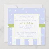 Mooi in Blue Little Hearts baby shower Kaart (Voorkant)