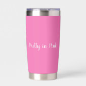 Mooi in het roze   geïsoleerde drinkbeker (Voorkant)