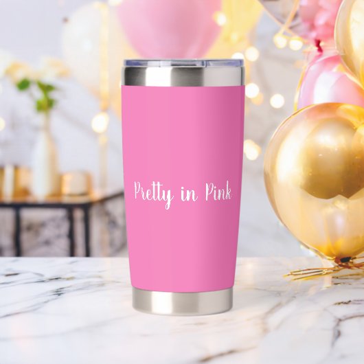 Mooi in het roze   geïsoleerde drinkbeker (Vrijgezellenfeest (Gedraaid)  )