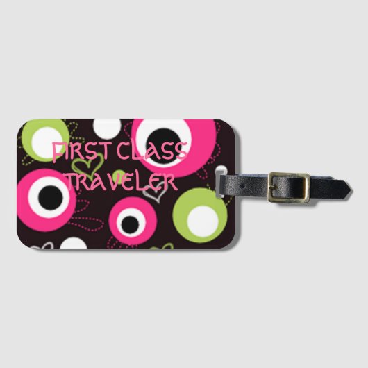 MOOI IN POLKA STIPPEN COLLECTIE BAGAGELABEL (Voorkant (horizontaal))