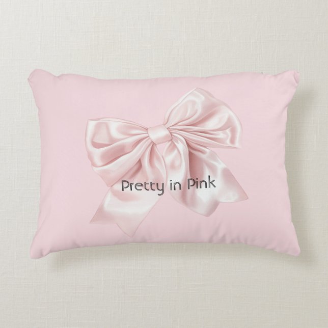 Mooi in Roze Strik Accent Kussen (Voorkant)