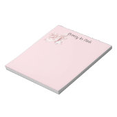 Mooi in Roze Strik Notitieblok (Linkerzijde)