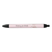 Mooi in Roze Strik Zwarte Inkt Pen (Voorkant)