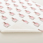 Mooi in witte roze nagellak bruidsdouche sherpa deken (3/4)