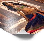 Mooi indiase meisje in traditionele jurk foto afdruk (Hoek)