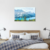 Mooi inspirerend citaat Mountain Lake landschap Canvas Afdruk (Insitu (Slaapkamer))