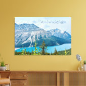 Mooi inspirerend citaat Mountain Lake landschap Canvas Afdruk (Insitu (Woonkamer))