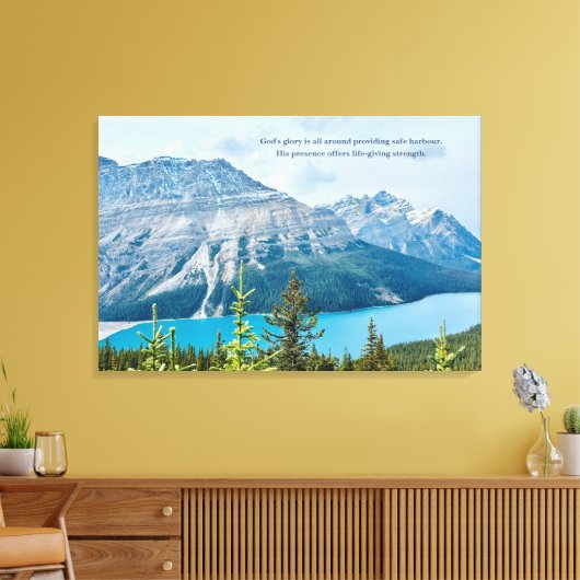 Mooi inspirerend citaat Mountain Lake landschap Canvas Afdruk (Insitu (Woonkamer))