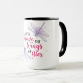 Mooi Inspirerend Libelle Citaat Mok (Voorkant rechts)