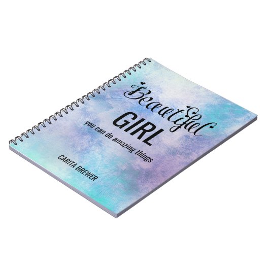 Mooi Inspirerend Notitieboek voor meisjes (Linkerzijde)