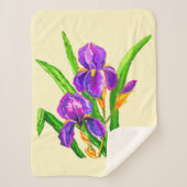Mooi Iris Flowers Sherpa Blanket Irises Deken (Voorkant)