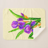 Mooi Iris Flowers Sherpa Blanket Irises Deken (Voorkant (horizontaal))