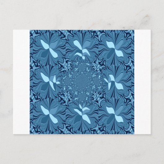 Mooi Iriserend blauw patroon. Naadloos Briefkaart (Voorkant)