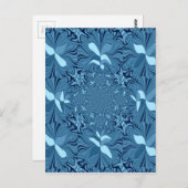 Mooi Iriserend blauw patroon. Naadloos Briefkaart (Voorkant / Achterkant)