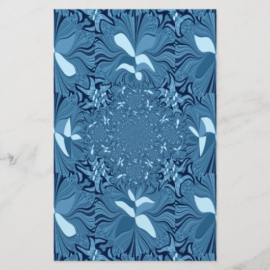 Mooi Iriserend blauw patroon. Naadloos Briefpapier (Voorkant)