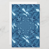 Mooi Iriserend blauw patroon. Naadloos Briefpapier (Voorkant / Achterkant)