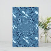 Mooi Iriserend blauw patroon. Naadloos Briefpapier (Staand voorkant)