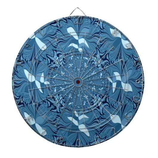 Mooi Iriserend blauw patroon. Naadloos Dartbord (Voorkant)