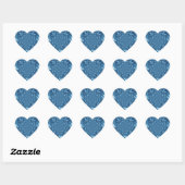 Mooi Iriserend blauw patroon. Naadloos Hart Sticker (Vel)