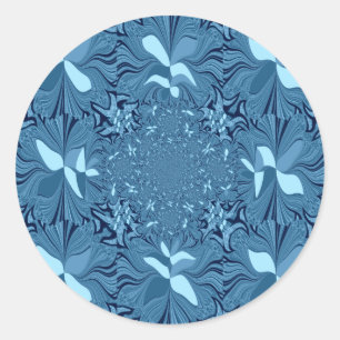 Mooi Iriserend blauw patroon. Naadloos Ronde Sticker