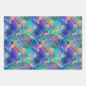 Mooi iriserend oceanisch koraal print patroon inpakpapier vel (Voorkant 2)